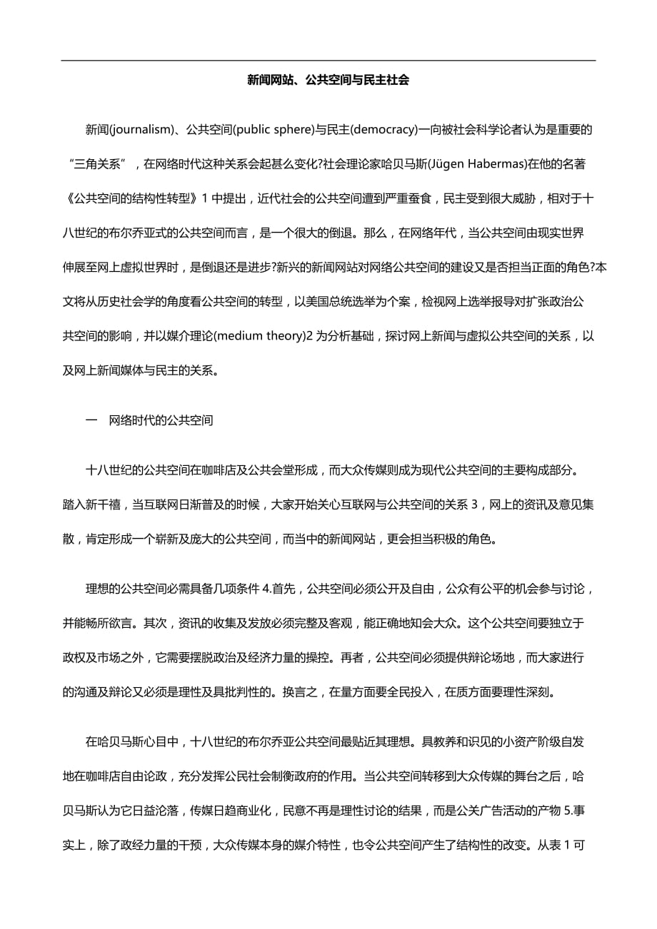 2020（法律法规）2020年法律知识社会新闻网站公共空间与民主_第1页