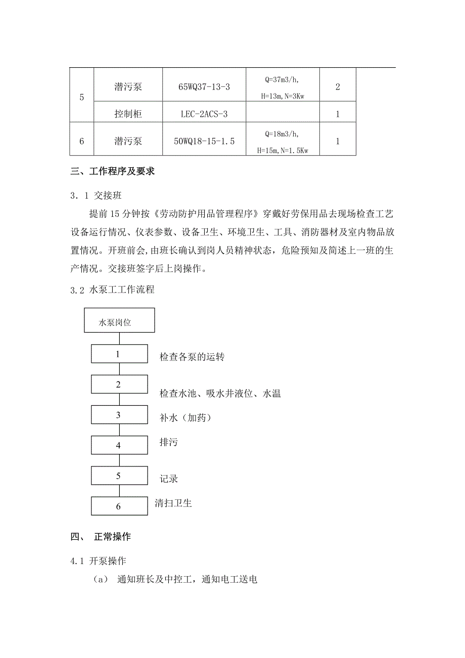 化工有限公司兰炭车间水泵操作规程_第4页