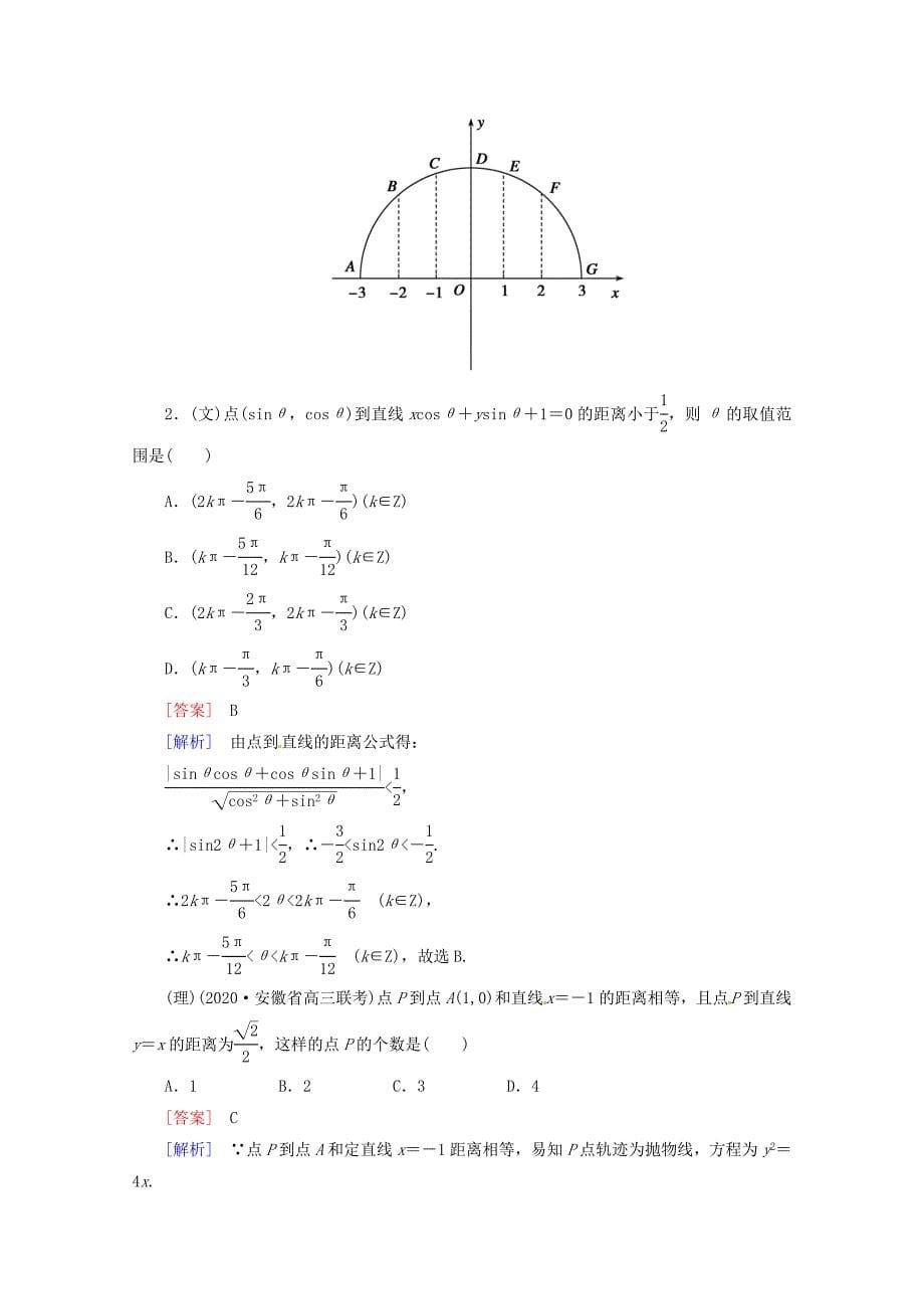 2020高考数学 课后作业 8-1 直线的方程与两条直线的位置关系 新人教A版（通用）_第5页