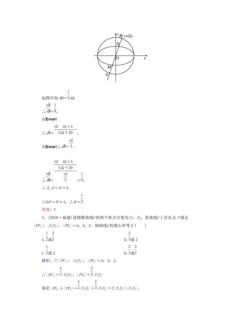 2020高考数学 专题练习 九 椭圆、双曲线、抛物线 理（通用）_第3页