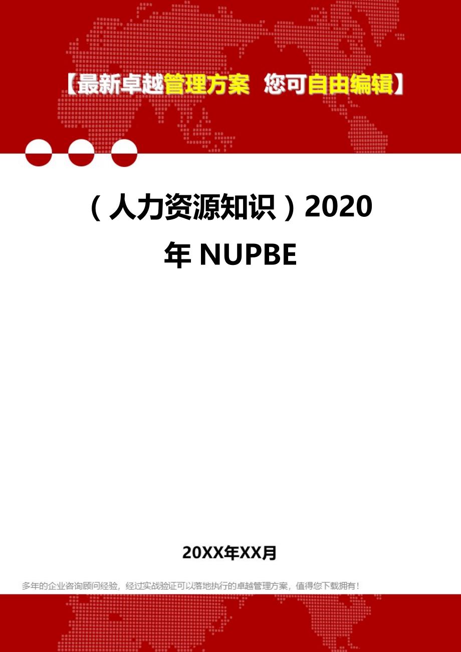 （人力资源知识）2020年NUPBE__第1页