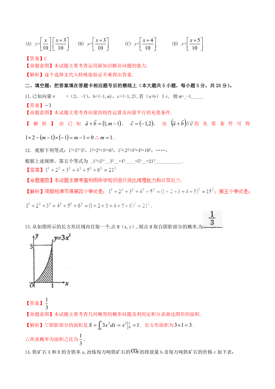 2020年普通高等学校招生全国统一考试数学理试题（陕西卷解析版）（通用）_第4页