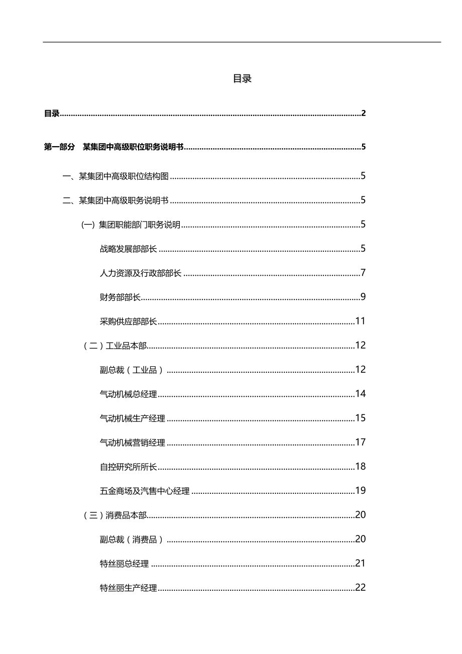 2020（岗位职责）2020年某集团中高级职位说明书_第3页