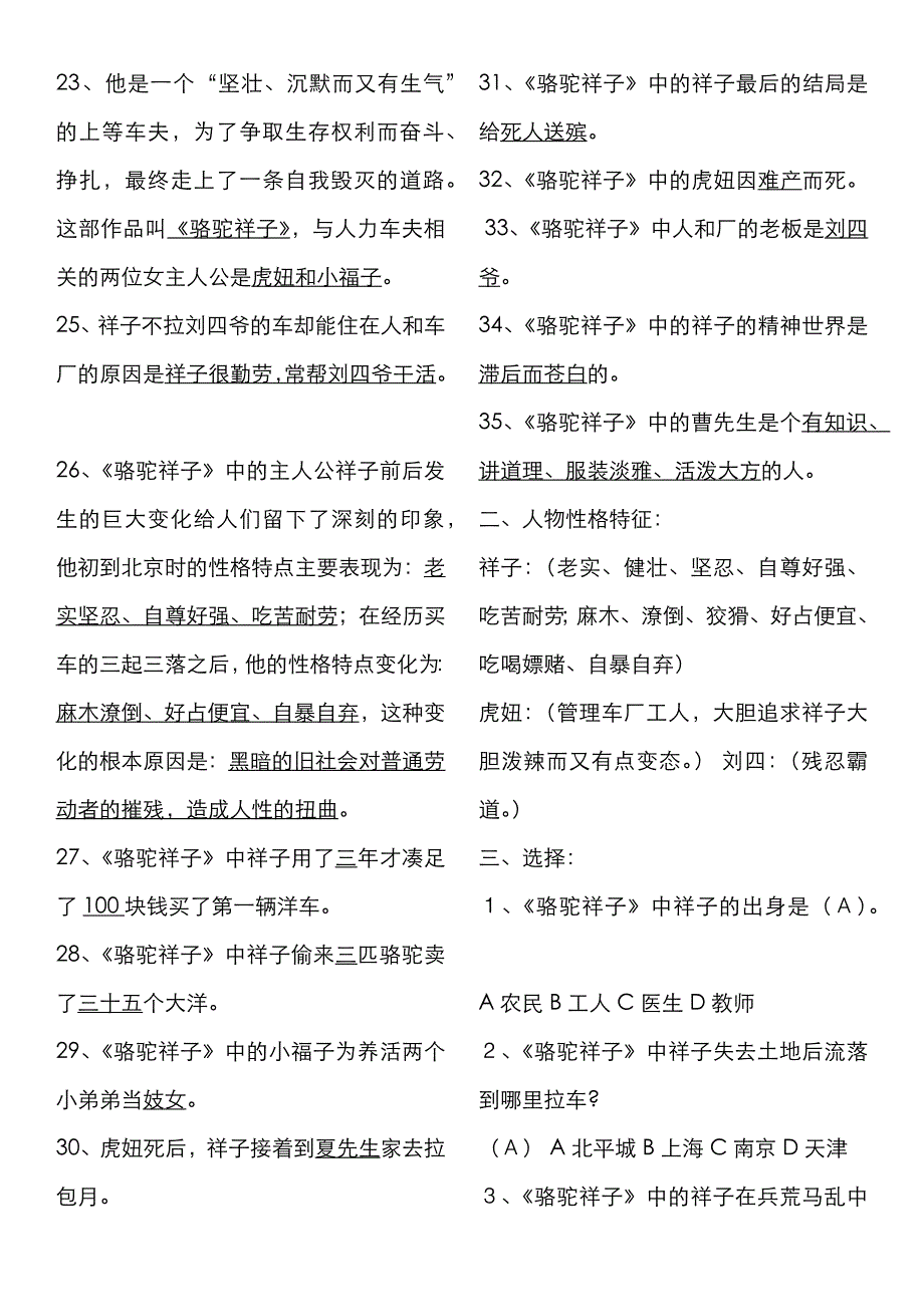 《骆驼祥子》知识点归纳.doc_第3页