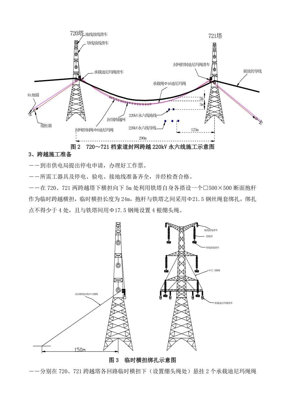 龙沙线220kV线路跨越工程施工组织设计方案_第5页