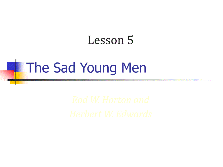 高级英语课件The Sad Young Men_第1页