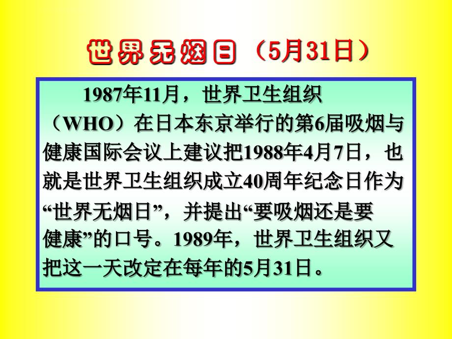 周每年5月31日被定为世界无烟日_第3页