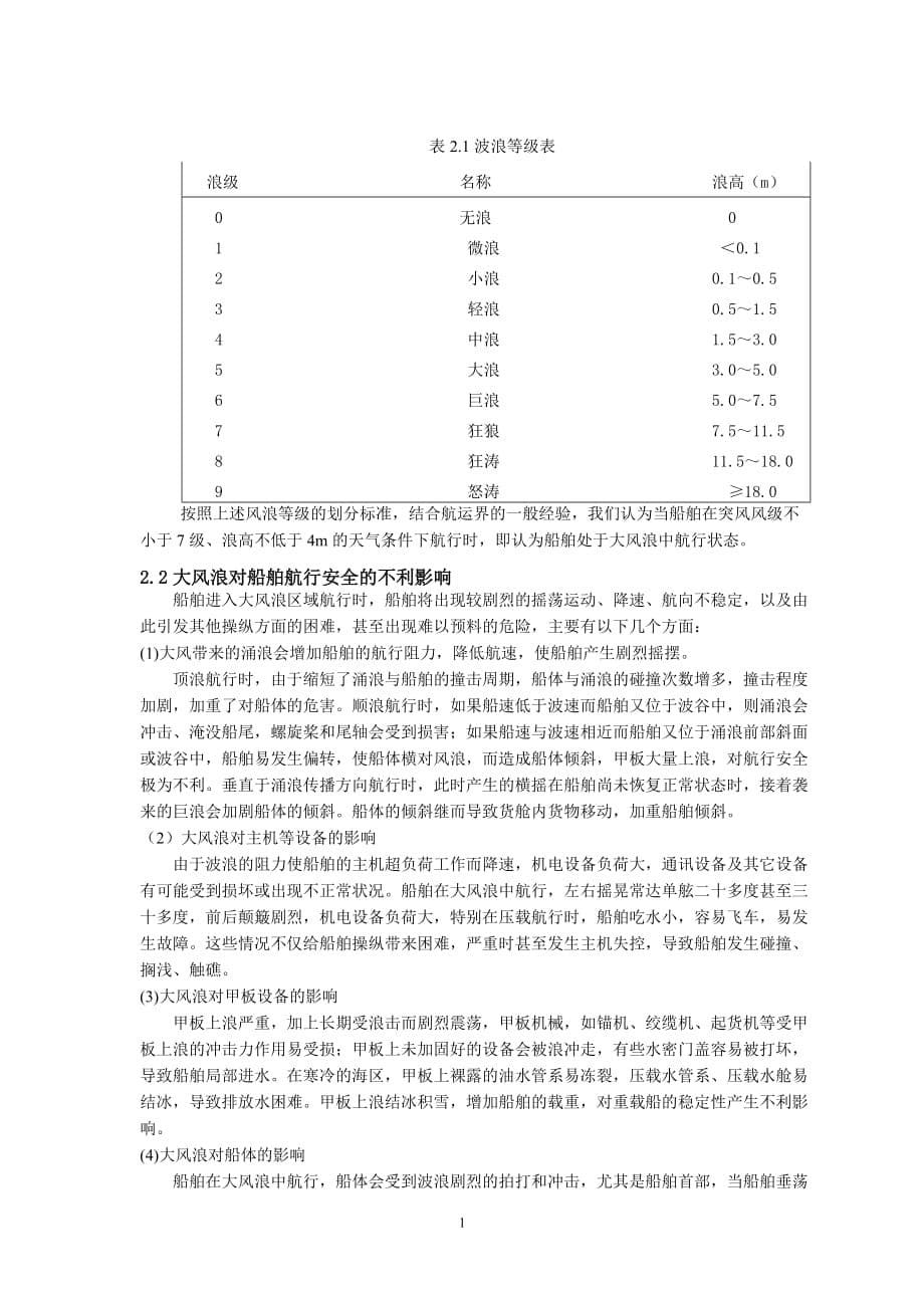 《浅谈大风浪中船舶航行安全论文》-公开DOC·毕业论文_第5页