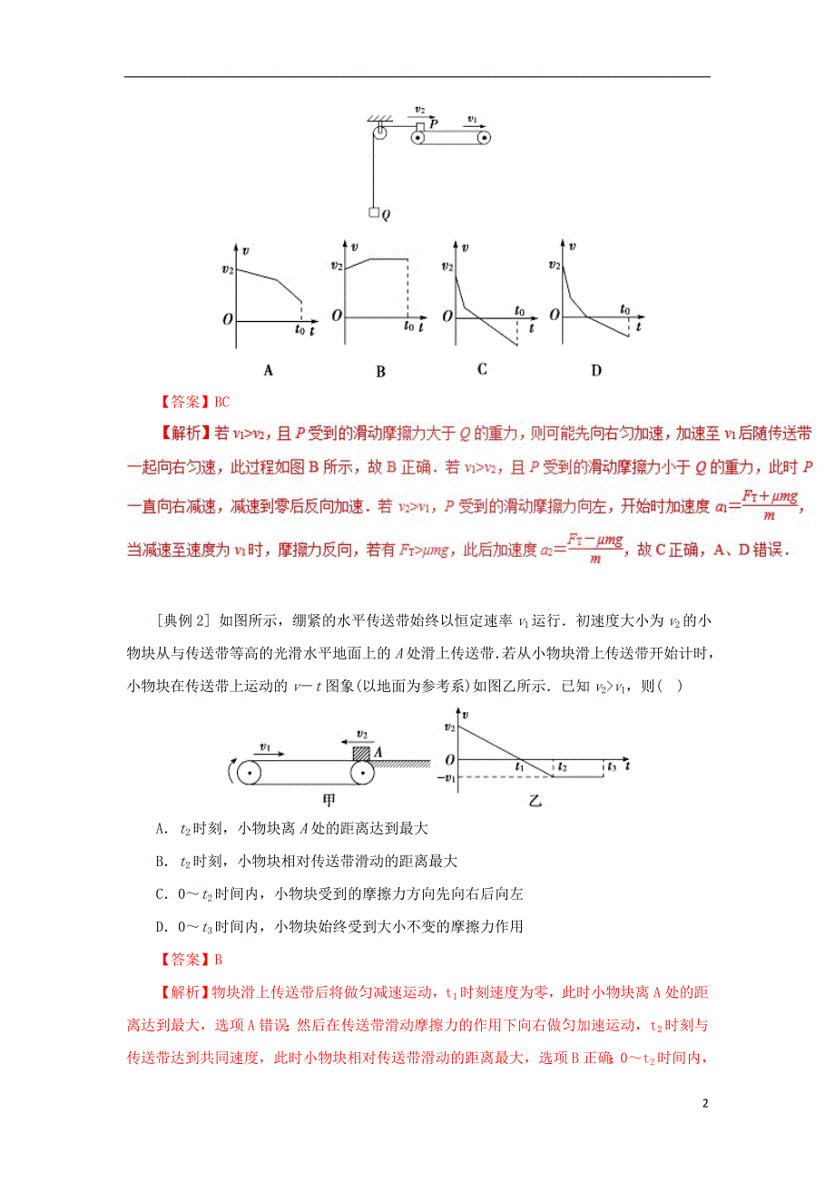 高一物理力学专题提升专题11牛顿运动定律的应用之传送带模型_第2页