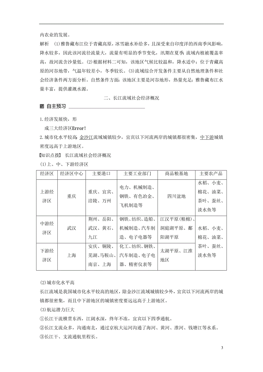 高中地理第四单元区域综合开发与可持续发展第一节流域综合开发与可持续发展——以长江流域为例（1）同步备课教学案鲁教必修3_第3页