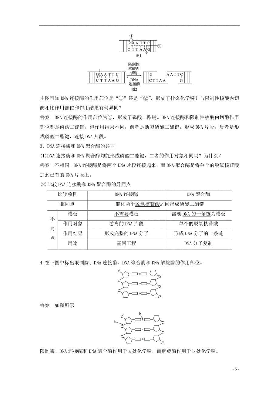 高中生物第一章基因工程第一节基因工程概述第1课时基因工程的发展历程和工具同步备课教学案浙科选修3_第5页