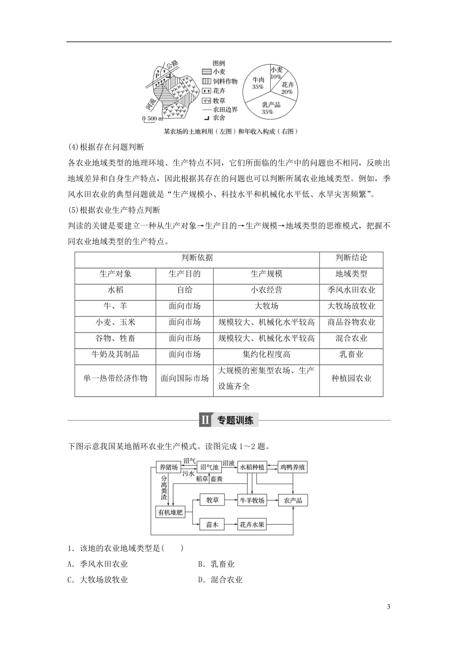 高中地理第三章农业地域的形成与发展专题二常见农业地域类型学案新人教版必修2_第3页