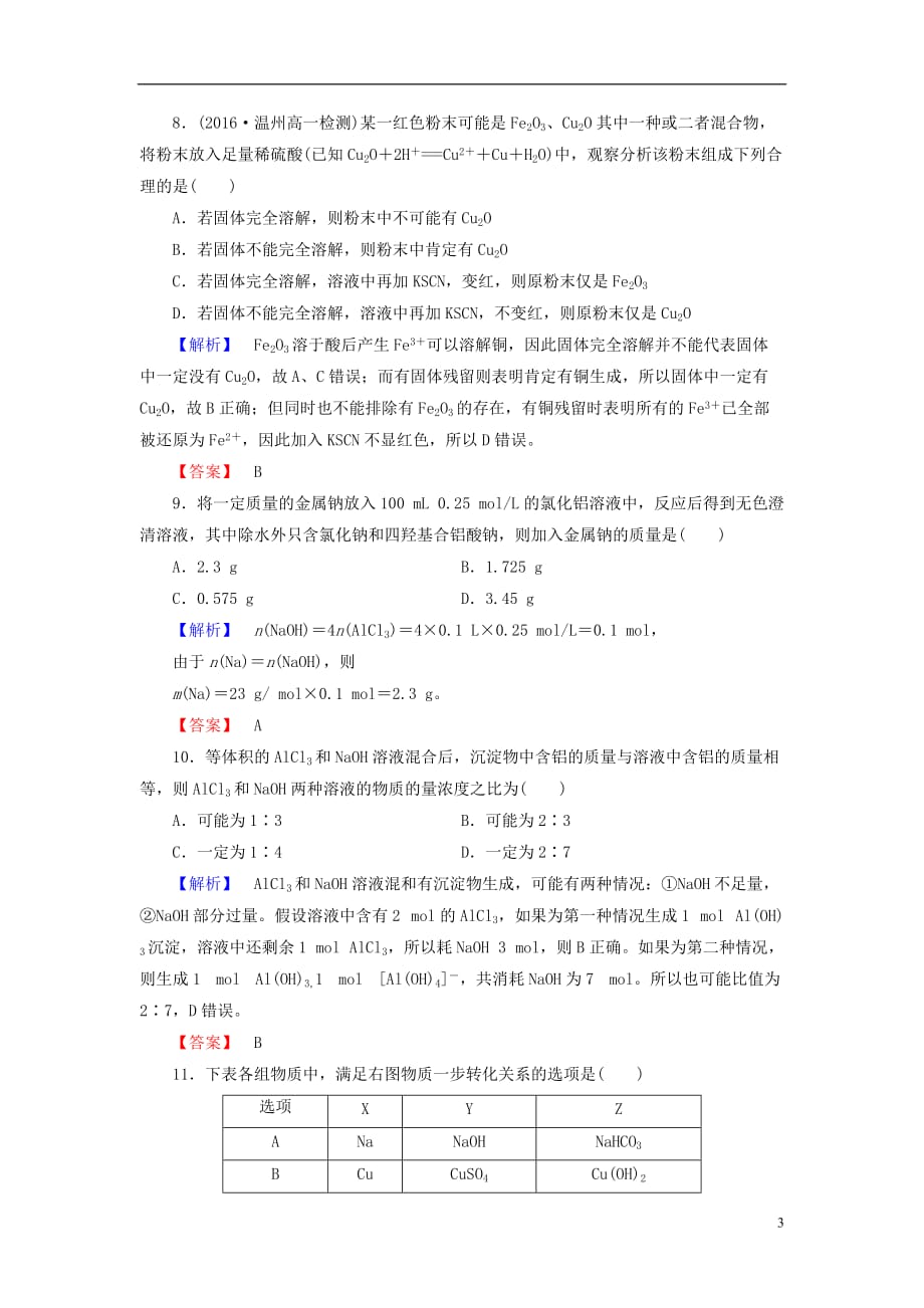 高中化学章末综合测评4材料家族中的元素鲁科必修1_第3页