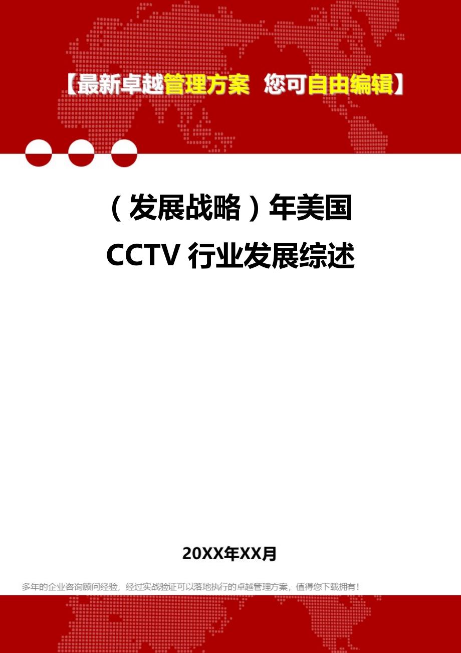2020（发展战略）年美国CCTV行业发展综述_第1页