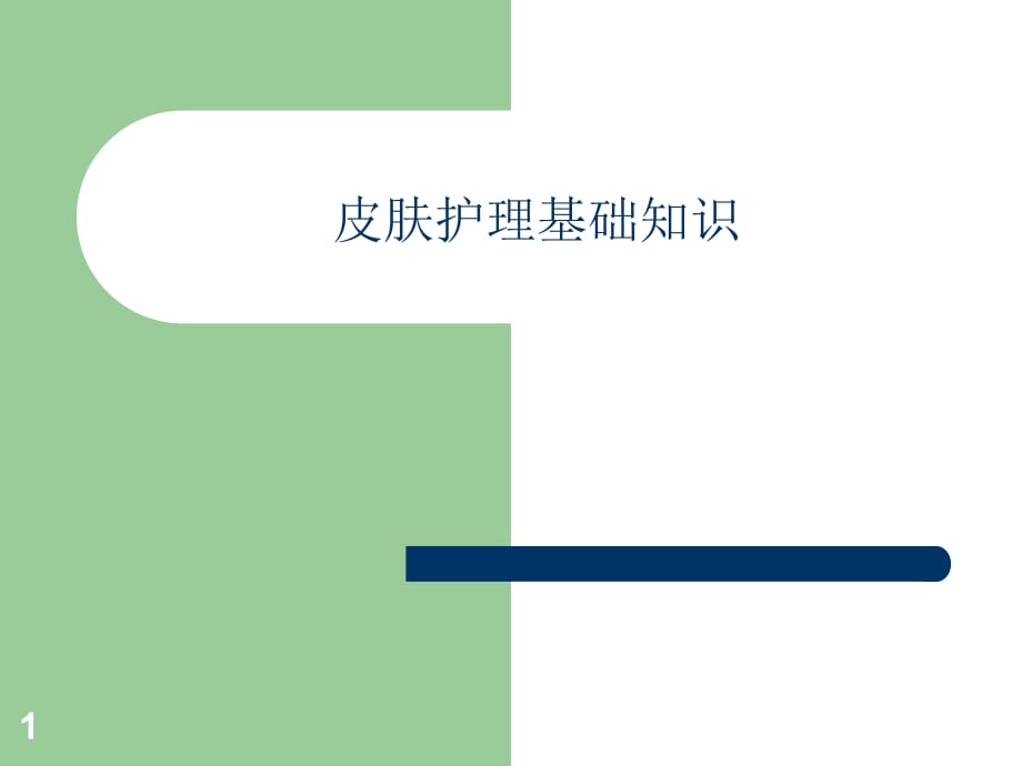 美容行业 皮肤护理基础知识PPT幻灯片课件_第1页