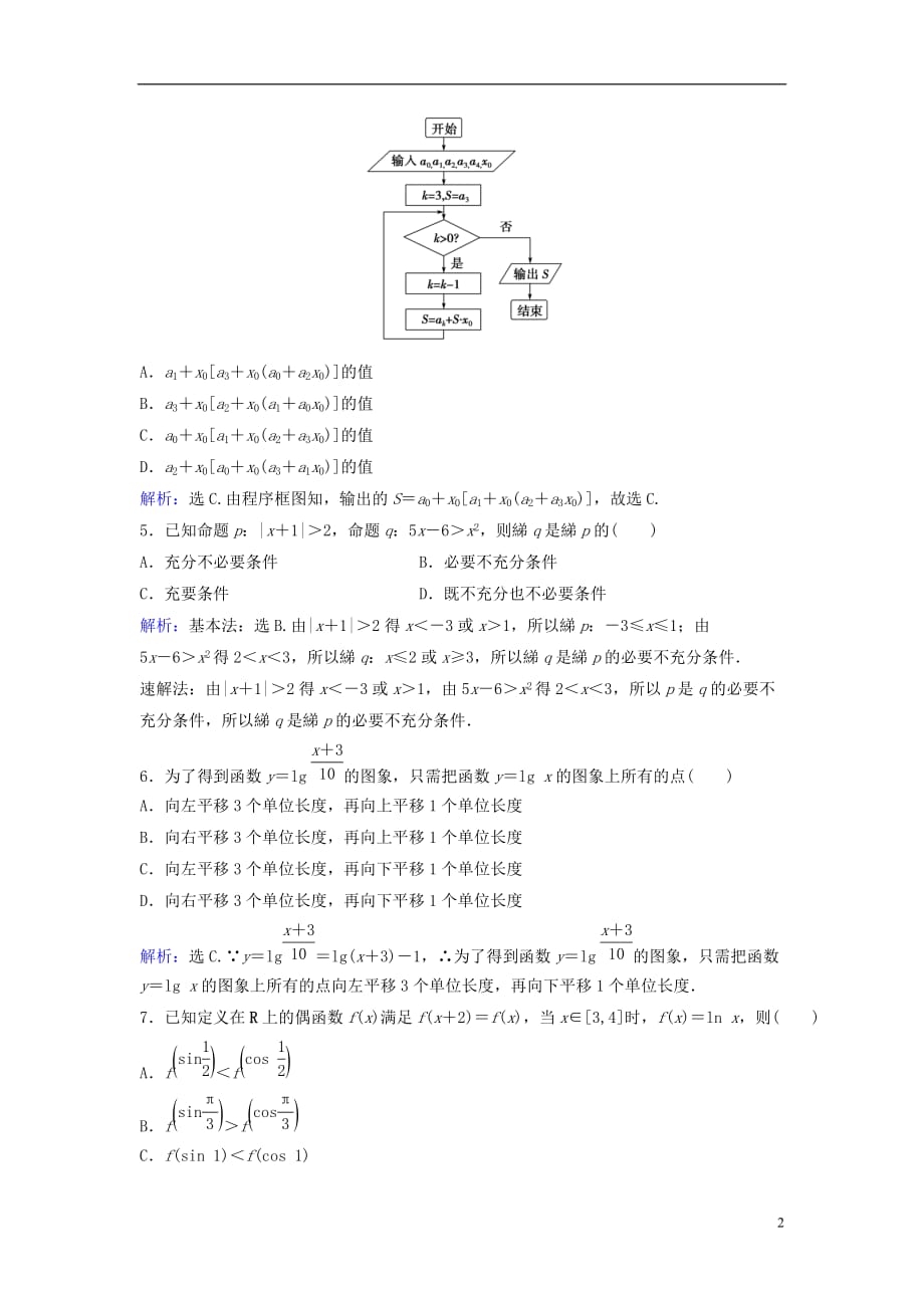 高考数学二轮复习第2部分大题规范方略—抢占高考制高点滚动训练1理_第2页