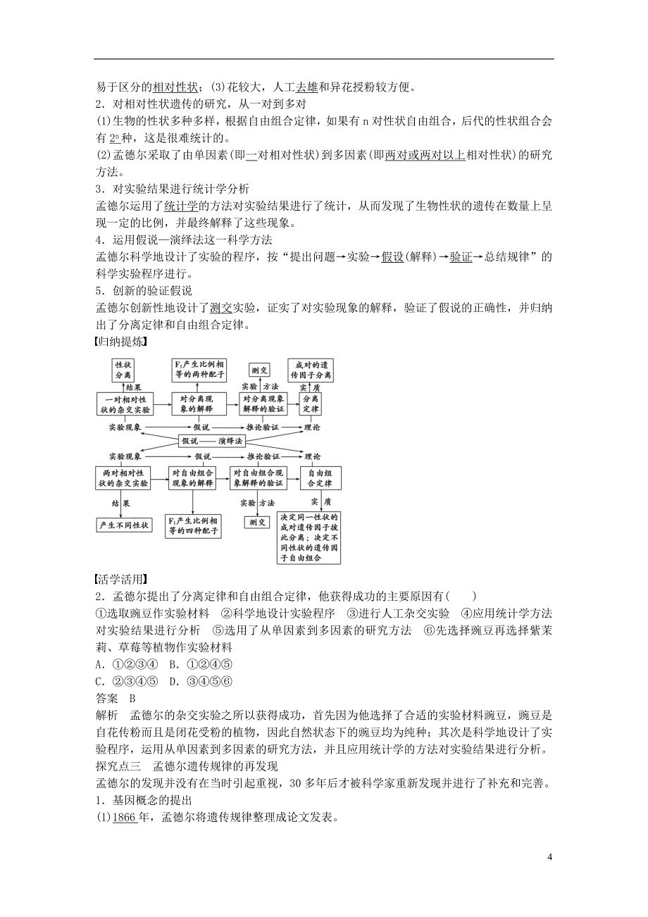 高中生物第一章第5课时孟德尔的豌豆杂交实验（二）课时作业新人教版必修2_第4页
