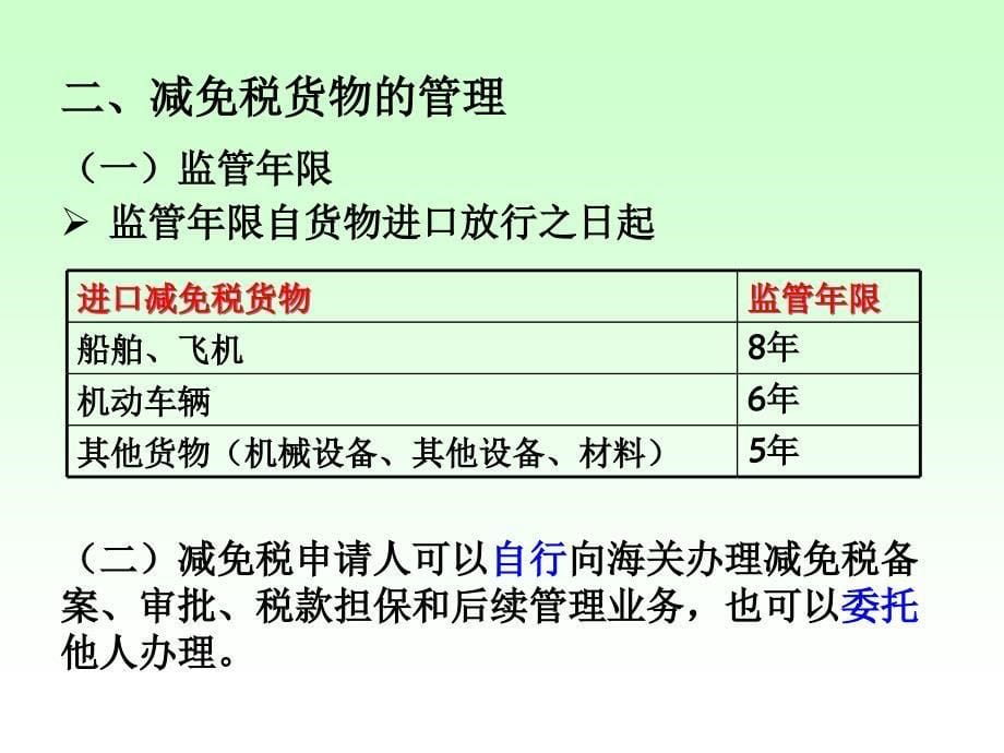 （报关与海关管理）减免税货物的报关程序_第5页