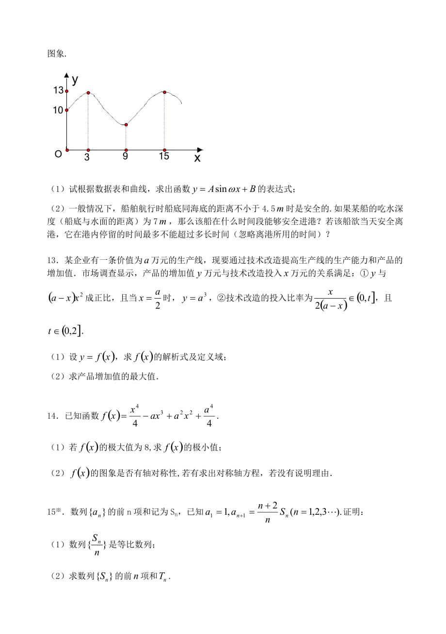 江苏南化一中高三数学二轮复习 考前训练题学案（通用）_第4页