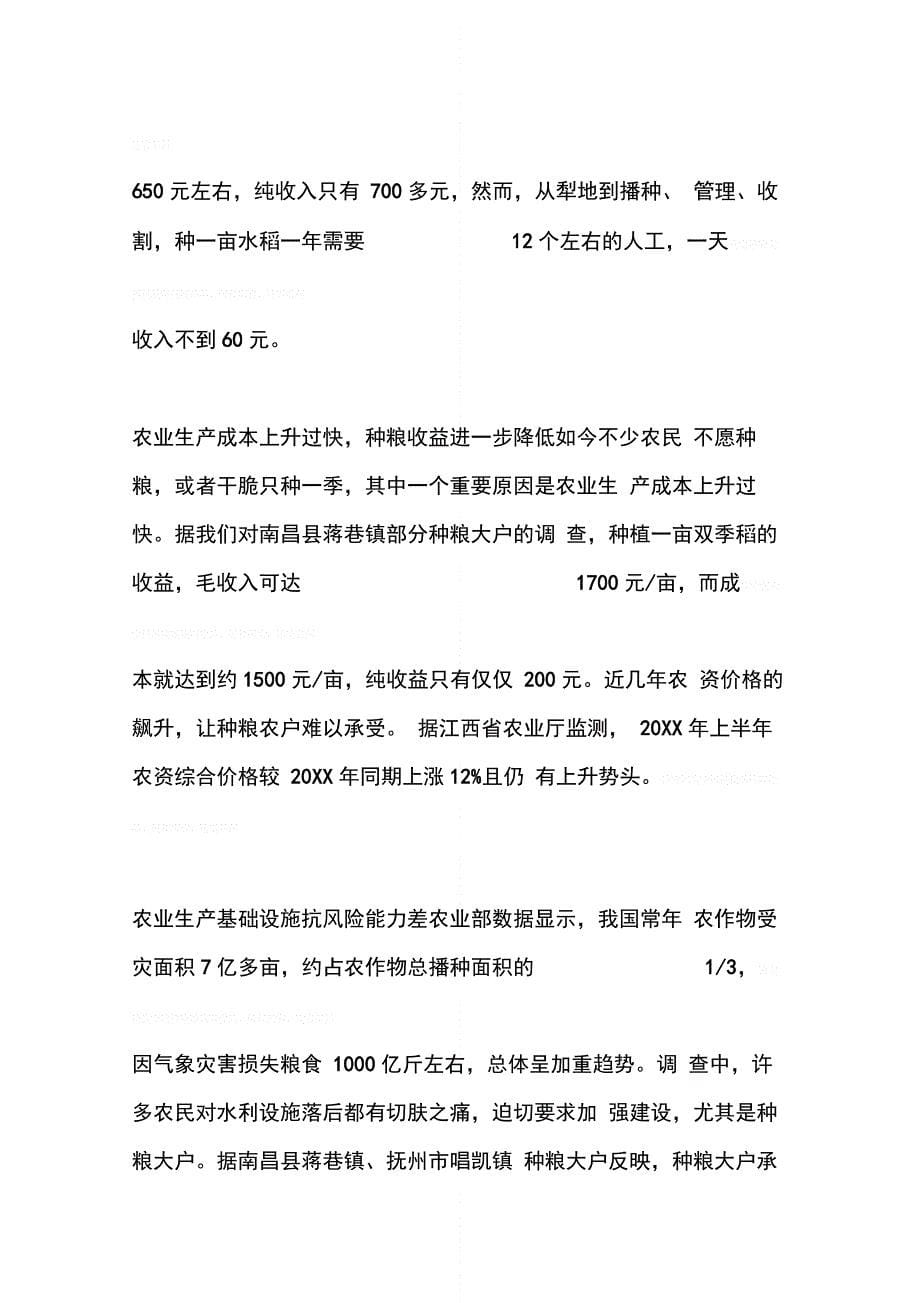 202X年保护和提升种粮积极性调研报告_第5页