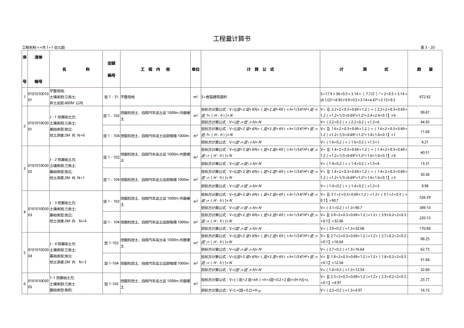 2020（建筑工程管理）工程量计算书_第3页