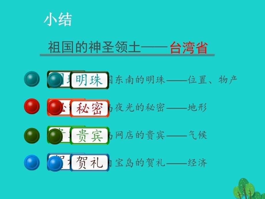 八年级地理下册 第七章 第四节 祖国的神圣领土——台湾省课件 （新版）新人教版_第5页