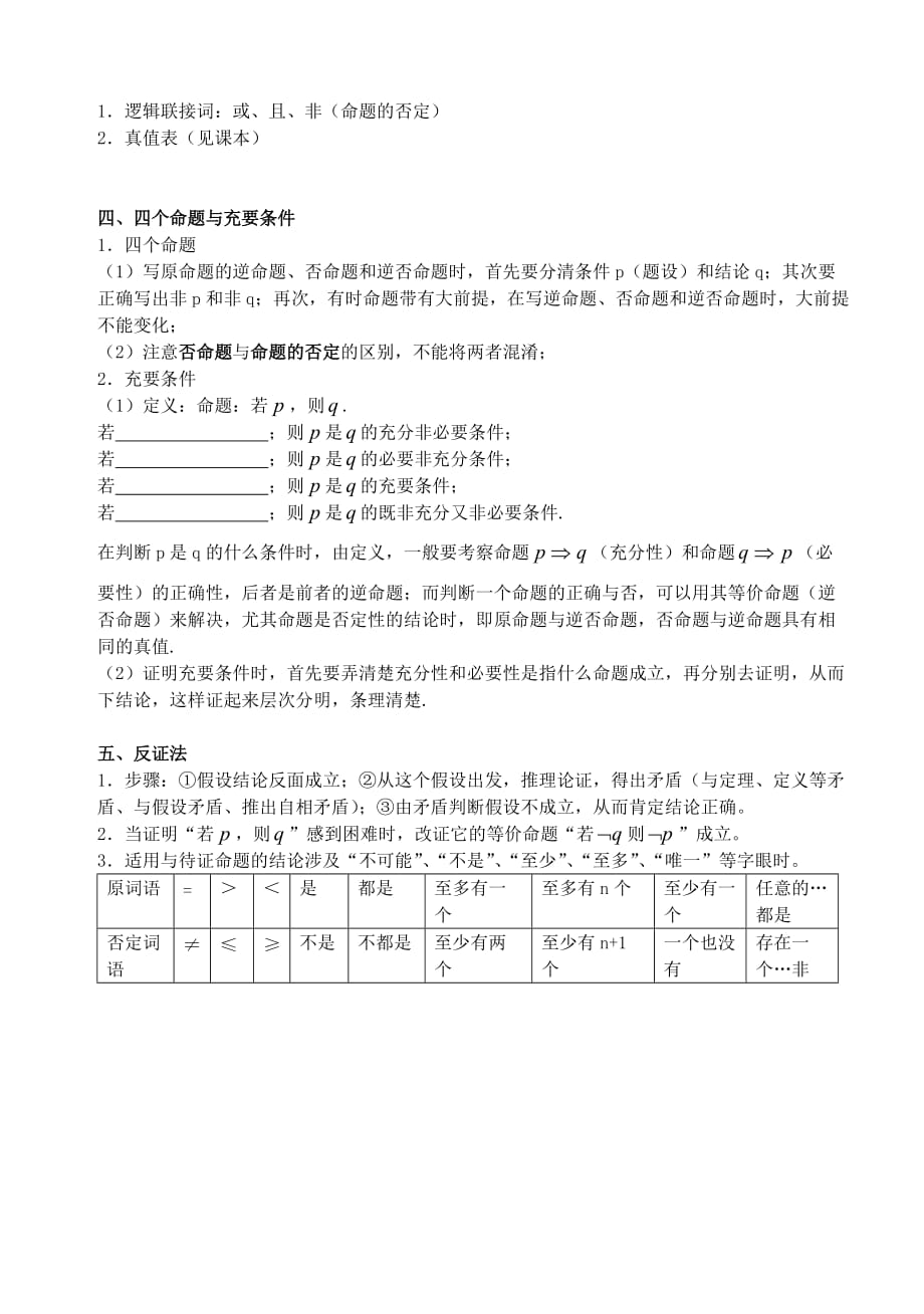 江苏南化一中高三数学二轮复习 1 集合与简易逻辑学案（通用）_第2页