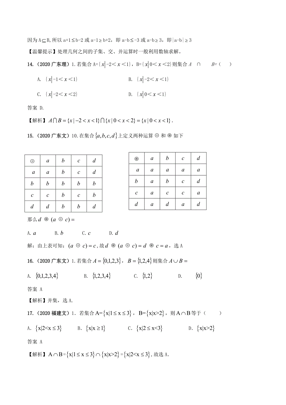 高三数学 最新6年高考4年模拟分类汇编 集合（通用）_第4页