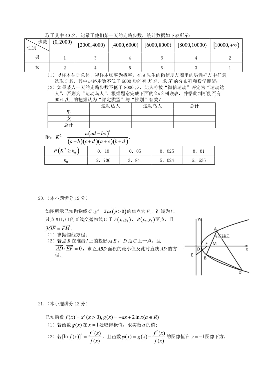 河南省顶级2020届高三数学考前押题 理（通用）_第4页