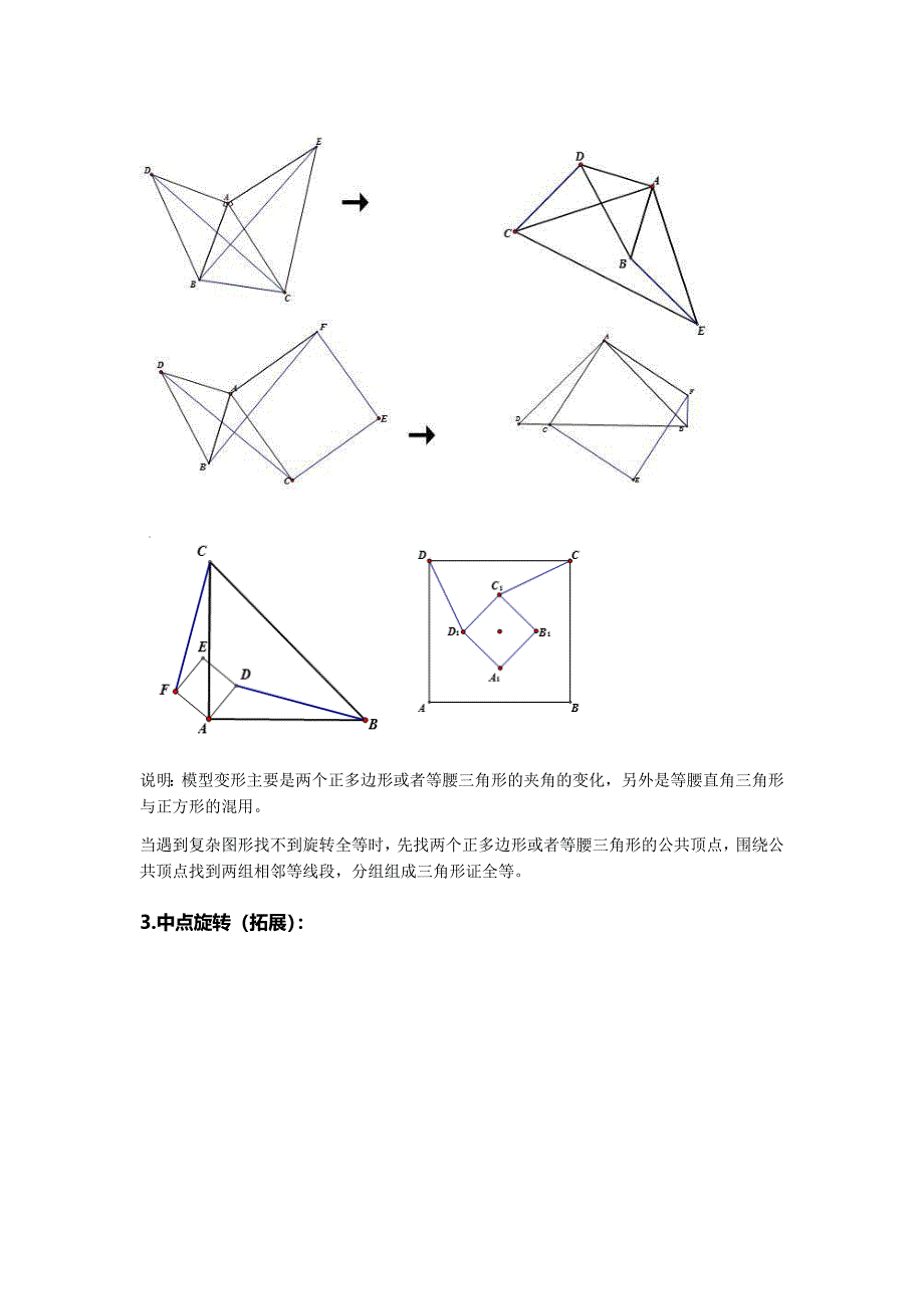 初中三角形全等之旋转和对称经典模型_第4页
