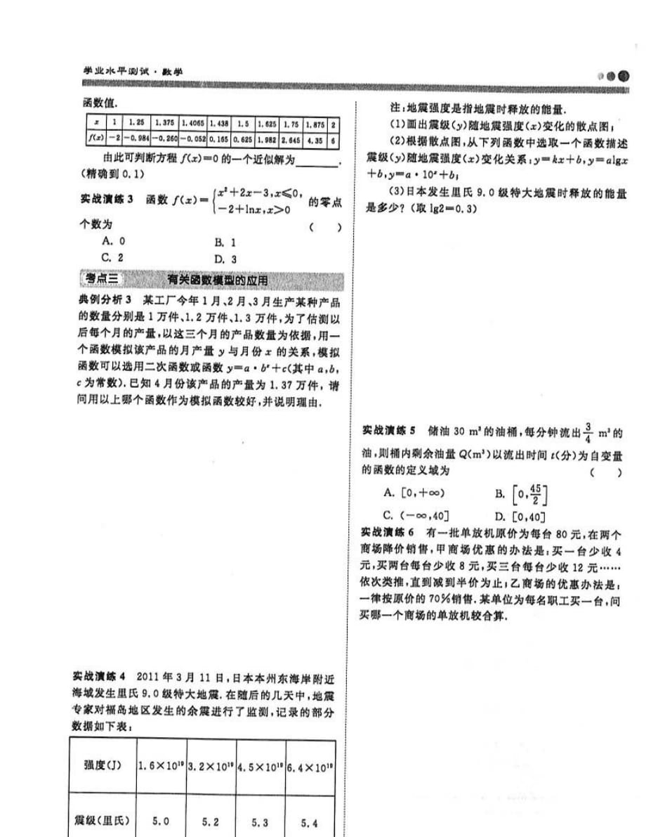 湖南省长沙市2020届高三数学一轮复习 粗细考点精讲 第三章 函数的应用（图片版无答案）（通用）_第2页