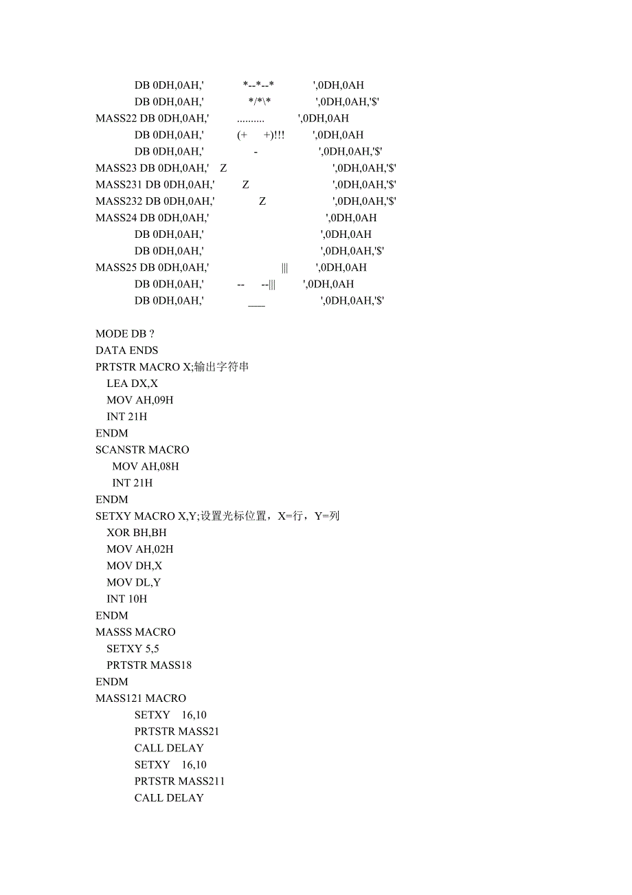 空调模拟控制器_汇编语言(.ASM)_第2页