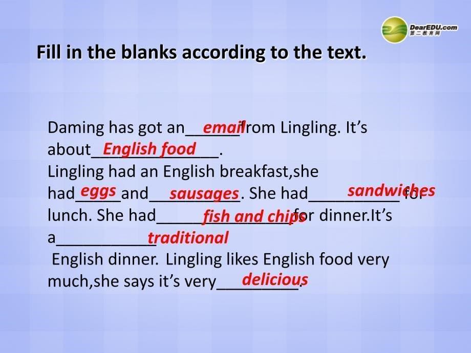 五年级英语下册 Module 3 Unit 1 she had eggs and sausages课件（2） 外研版（三起）.ppt_第5页