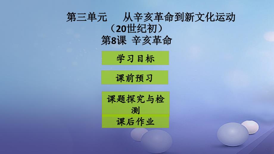 2017八年级历史上册第3单元从辛亥革命到新文化运动20世纪初第8课辛亥革命课件2中图版.ppt_第1页