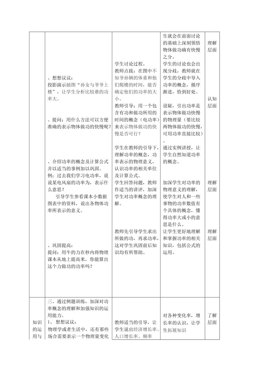 功率教学设计-人教版(精品教案)_第3页