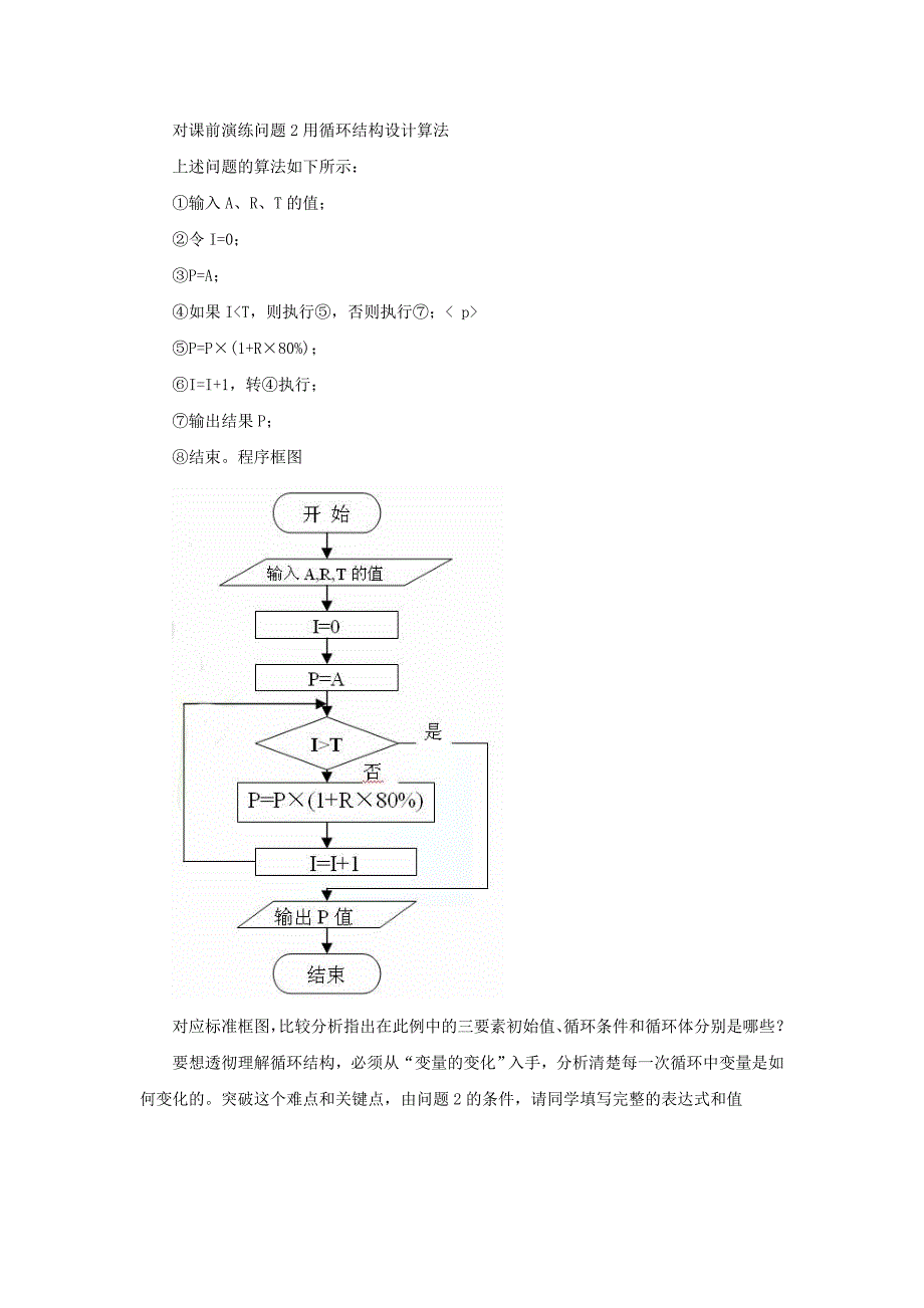 2020年高中数学 第二章 算法初步 循环结构教学设计 北师大版必修3（通用）_第4页