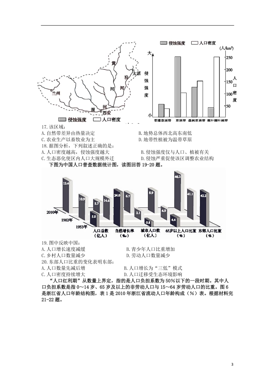 辽宁省2015届高三地理上学期期中试题.doc_第3页