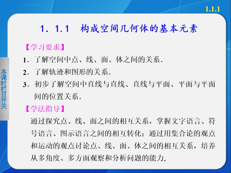 构成空间几何体的基本元素 课件（人教B版必修2）_第2页