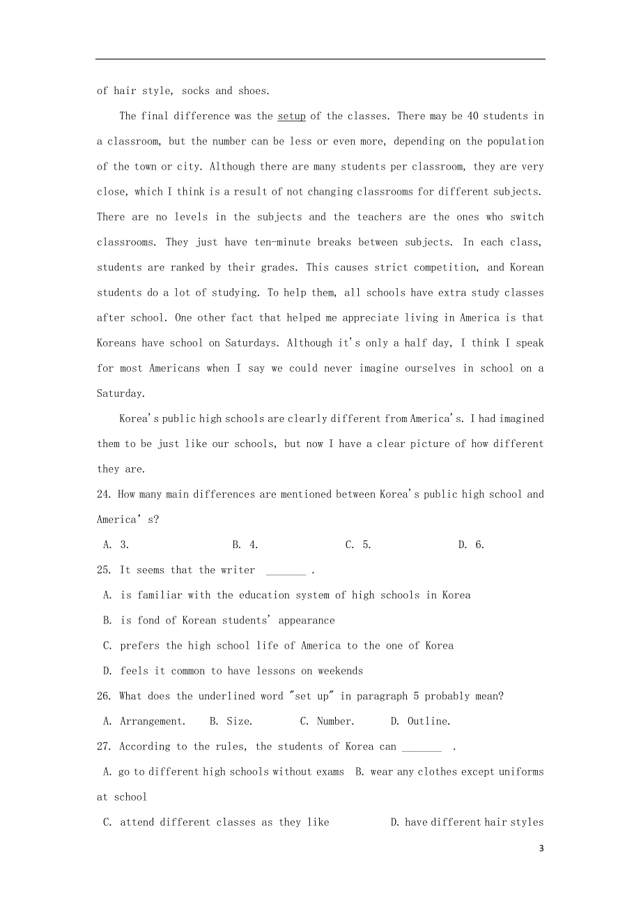 河南省镇平县第一高级中学2018_2019学年高二英语上学期综合训练试题一.doc_第3页