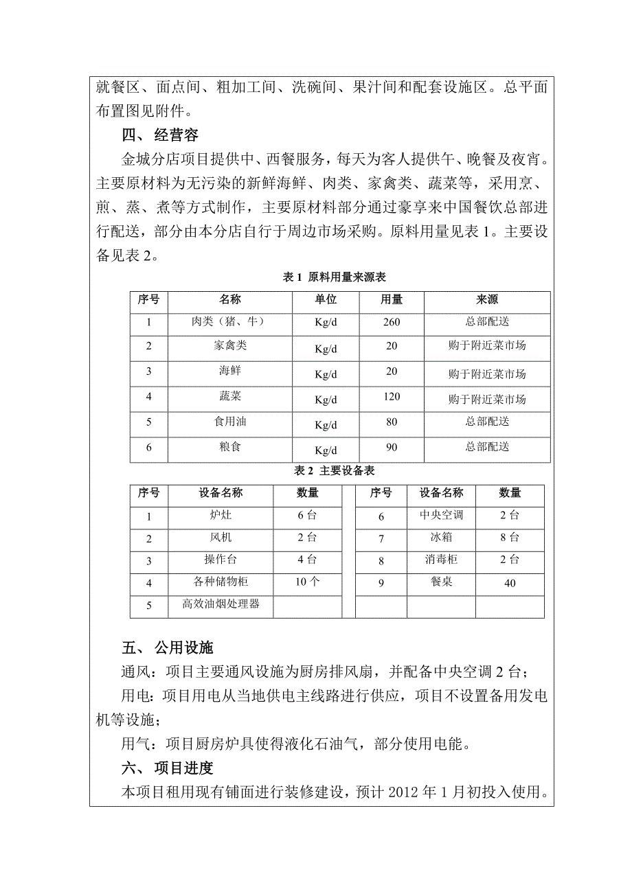 豪享来餐饮有限公司金城分店项目环境影响报告表_第4页