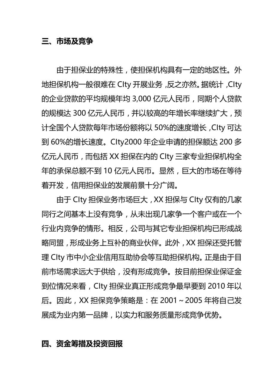 2020（商业计划书）管理资料担保公司商业计划书_第5页