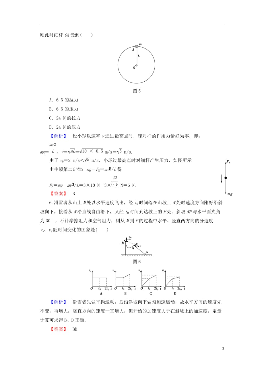 高中物理章末综合测评1新人教版必修2_第3页