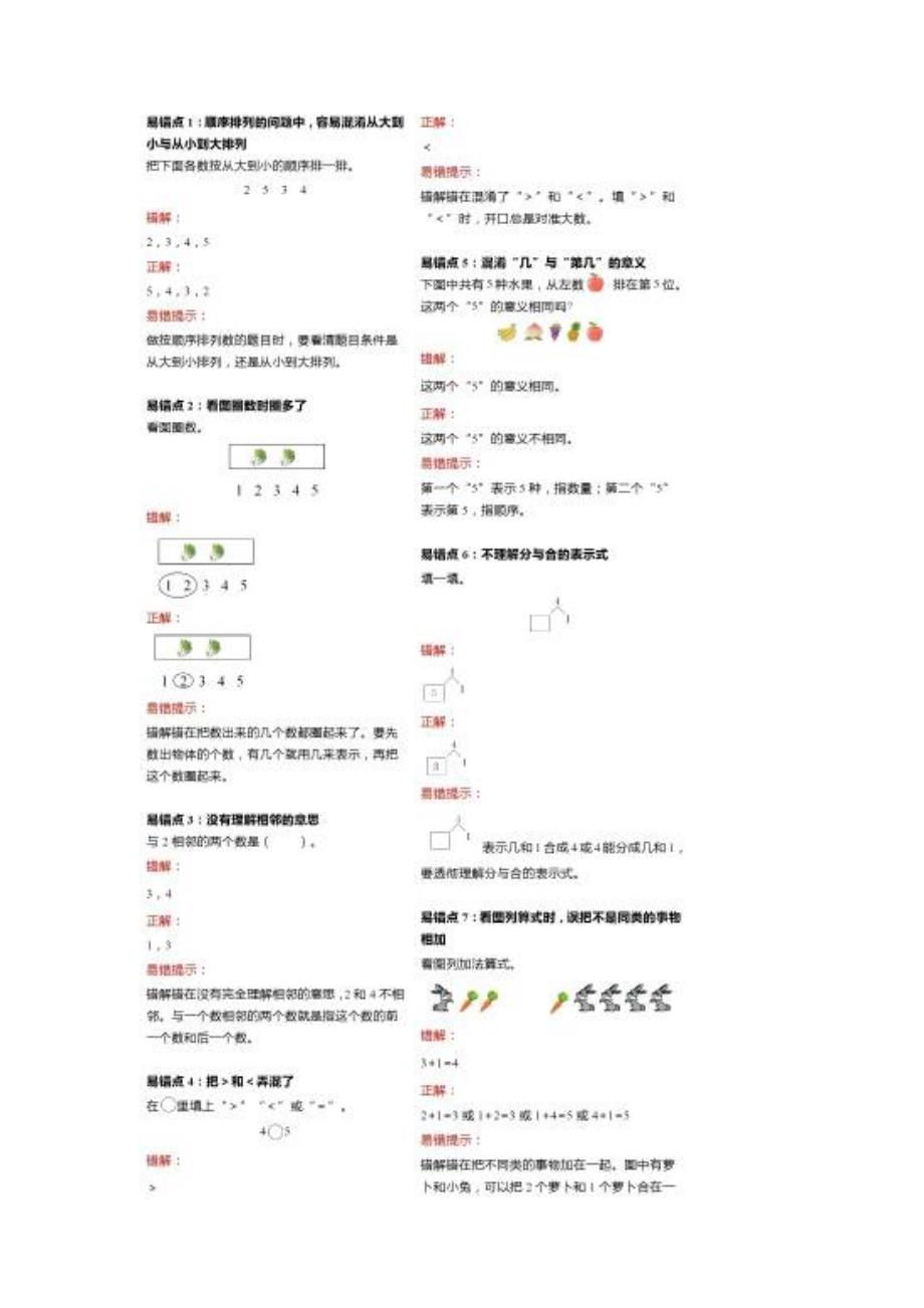 小学数学1-6年级（下册）易错知识点详解速速收藏_第3页