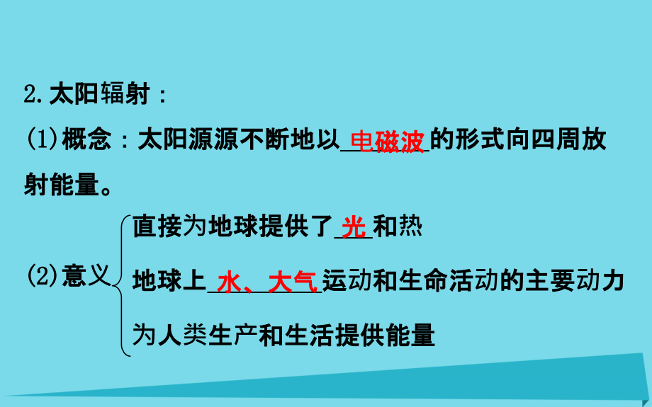 2017_2018学年高中地理第一章行星地球1.2太阳对地球的影响课件新人教版必修1201710311141.ppt_第4页