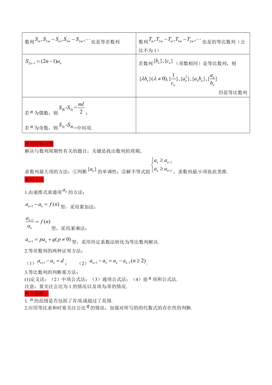 （寒假总动员）2020年高三数学寒假作业 专题08 数列定义及其性质的应用（背）（通用）_第3页