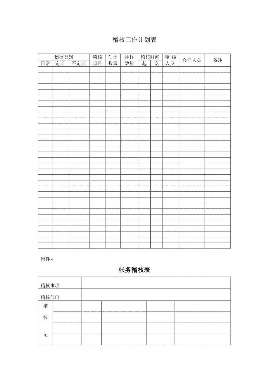 202X年会计稽核员岗位职责及相关工作表格_第2页