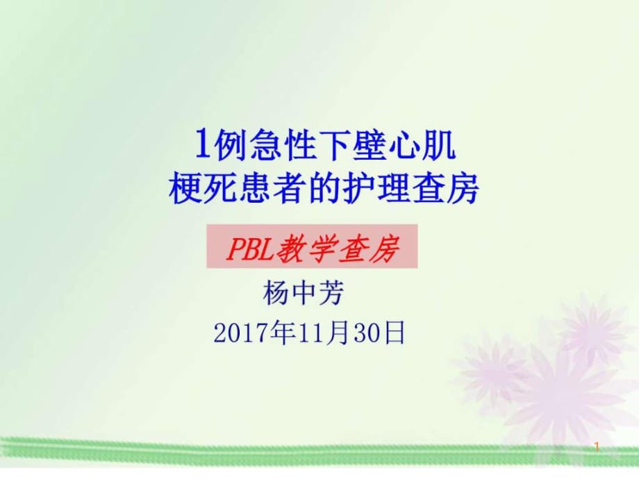 PBL护理查房PPT课件_第1页