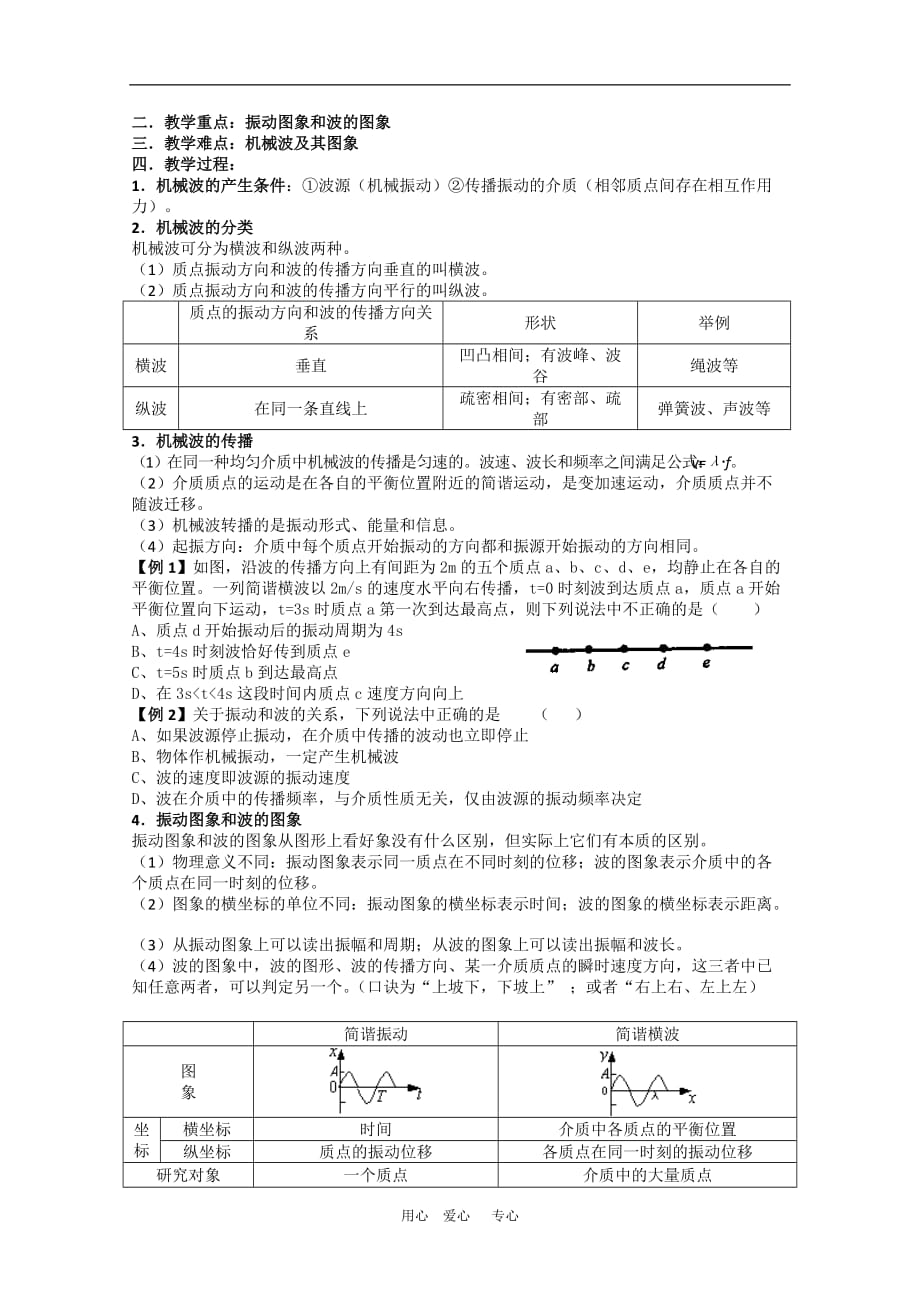 高中物理：《机械波》教案（新人教选修3-4）.doc_第2页