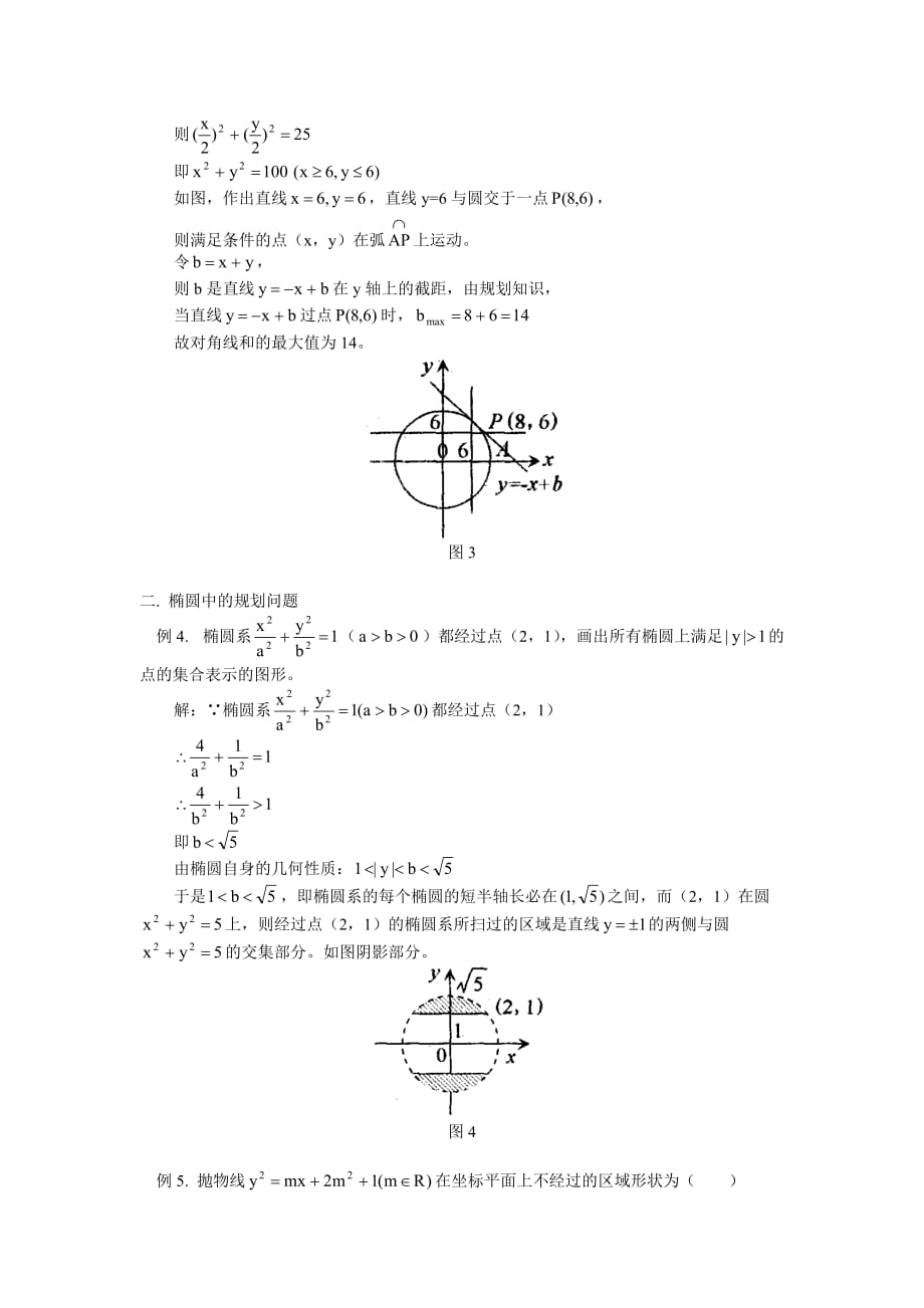 高中数学解析圆锥曲线中的“规划”问题（通用）_第2页