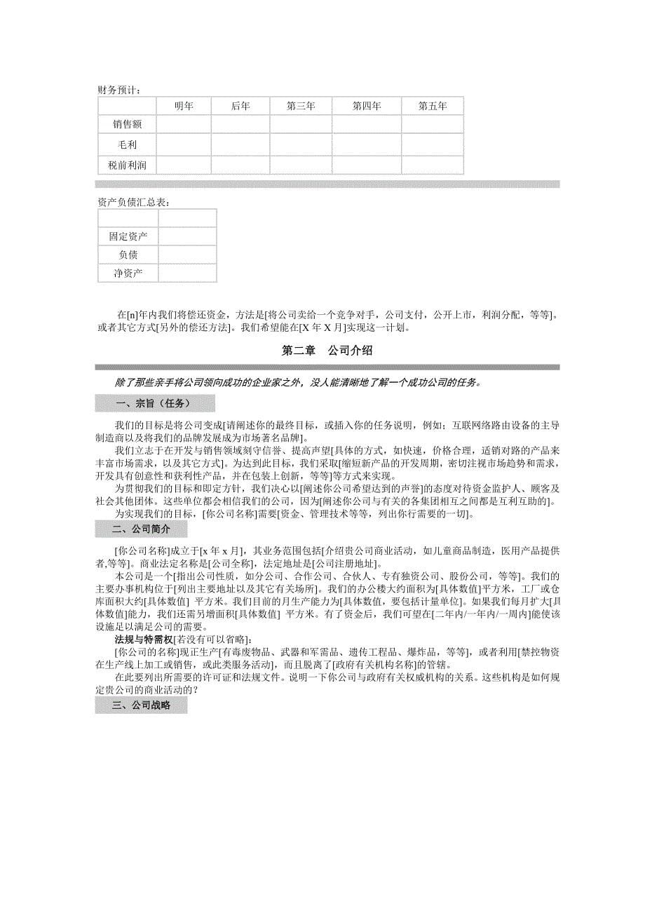 202X年商业计划_第5页